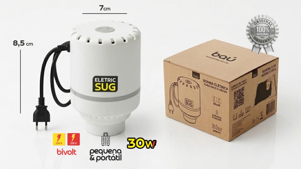 bomba el&eacute;trica bivolt saco a v&aacute;cuo