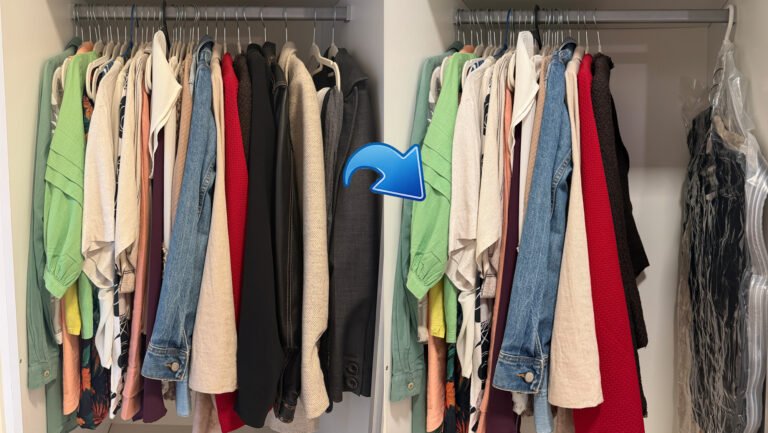 como organizar roupas em cabides