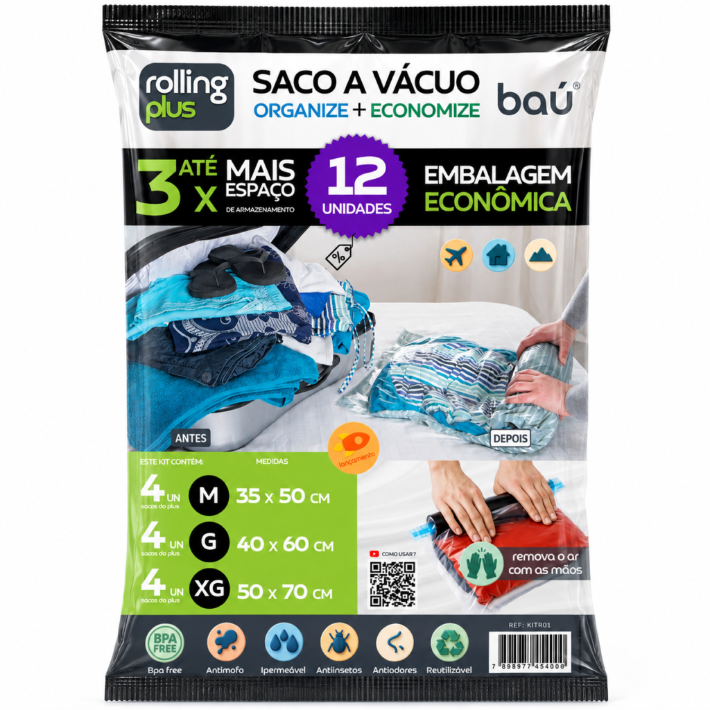 saco a vácuo de enrolar